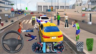 자전거 타는 여자를 덮친 도시 택시 (Taxi Sim 2020) BEST 2022 자동차 게임 안드로이드 iOS 3D screenshot 3