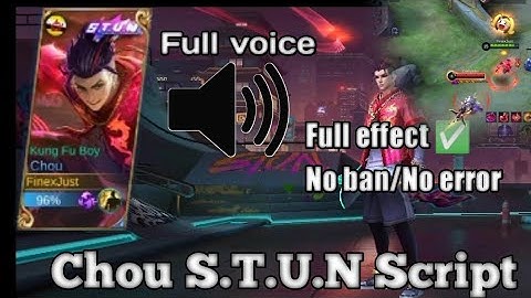 MLBB - Chou S.T.U.N Skin Script || Full effect|Full voice