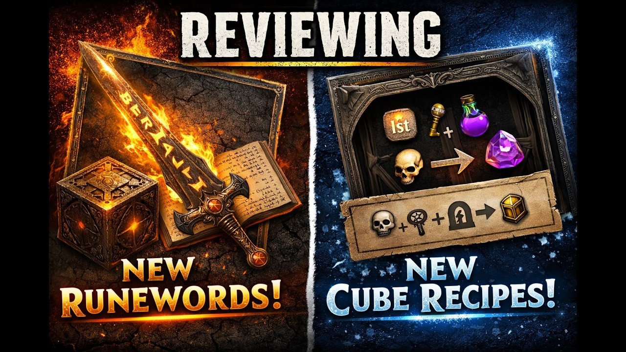 Reviewing New Runewords & Cube Recipes for D2R RotW - YouTube