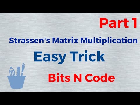 Strassen's Matrix Multiplication Trick PART 1 - YouTube