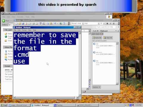 lock a folder using notepad
