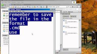 lock a folder using notepad