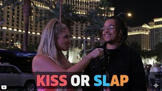 Stella Asks Strangers Kiss Or Slap On The Las Vegas Strip Crazy Public Reactions & Fun Challenge