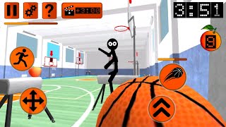 Stickman Neighbor Basketball Basics Teacher 3D - Level 4 - Gameplay screenshot 3