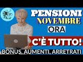 PENSIONI NOVEMBRE ? CEDOLINO CORRETTO ? C' TUTTO??BONUS, AUMENTO E ARRETRATI  ?