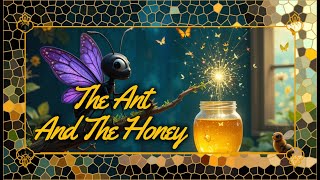🍯 The Ant and the Honey – A Sweet Tale of Patience and Perseverance 🐜🌼🪜🍃💛✨ #classicfables