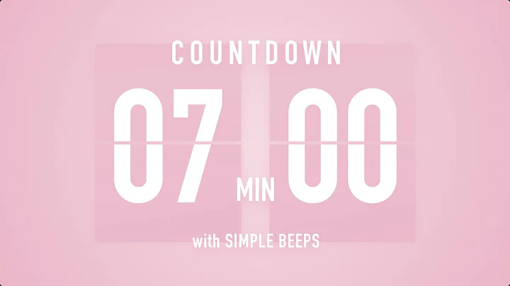 7 Minute Countdown Timer 🌸 Flip Clock with Simple Beeps 🔔