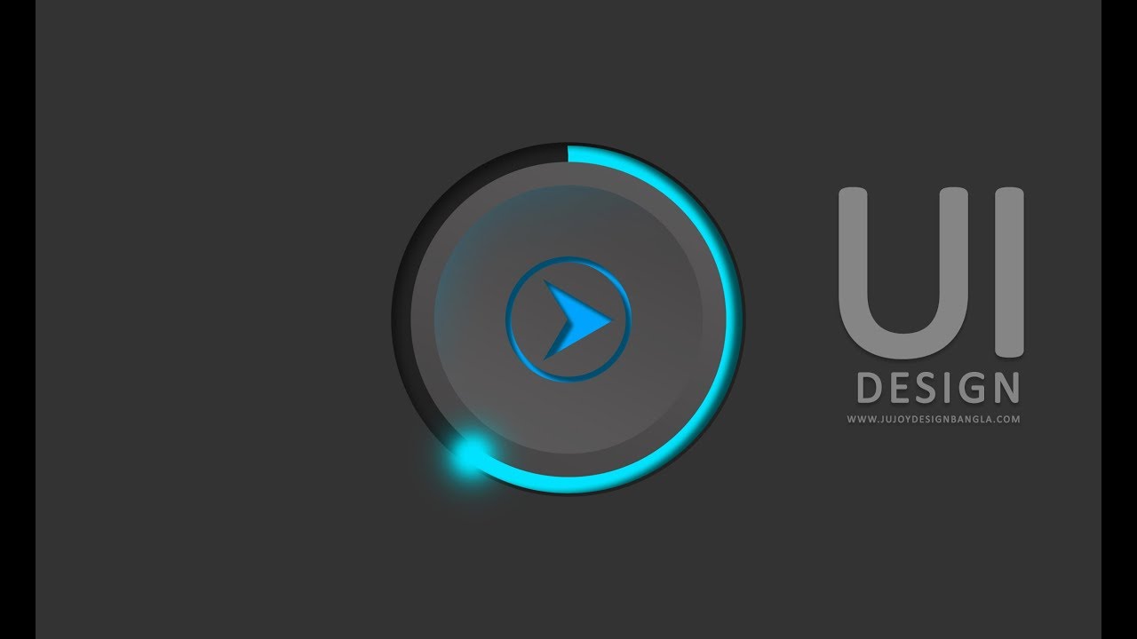 UI Element Design in Adobe Photoshop CC | by Ju Joy Design Bangla - YouTube