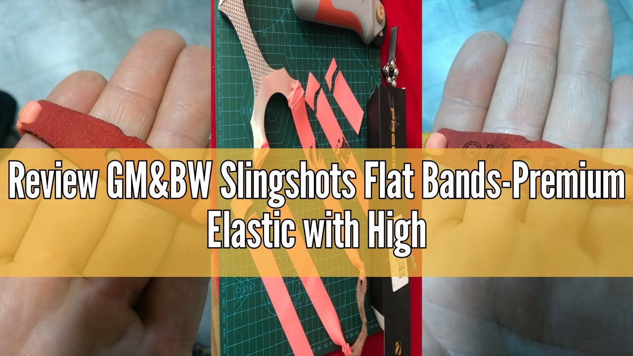 Review GM&BW Slingshots Flat Bands-Premium Elastic with High Velocity and Longevity,Thickness of 0.4