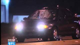 Pedestrian dies in car crash