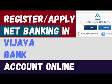 How to Register/Apply/Activate Vijaya Bank Internet/Net Banking Online