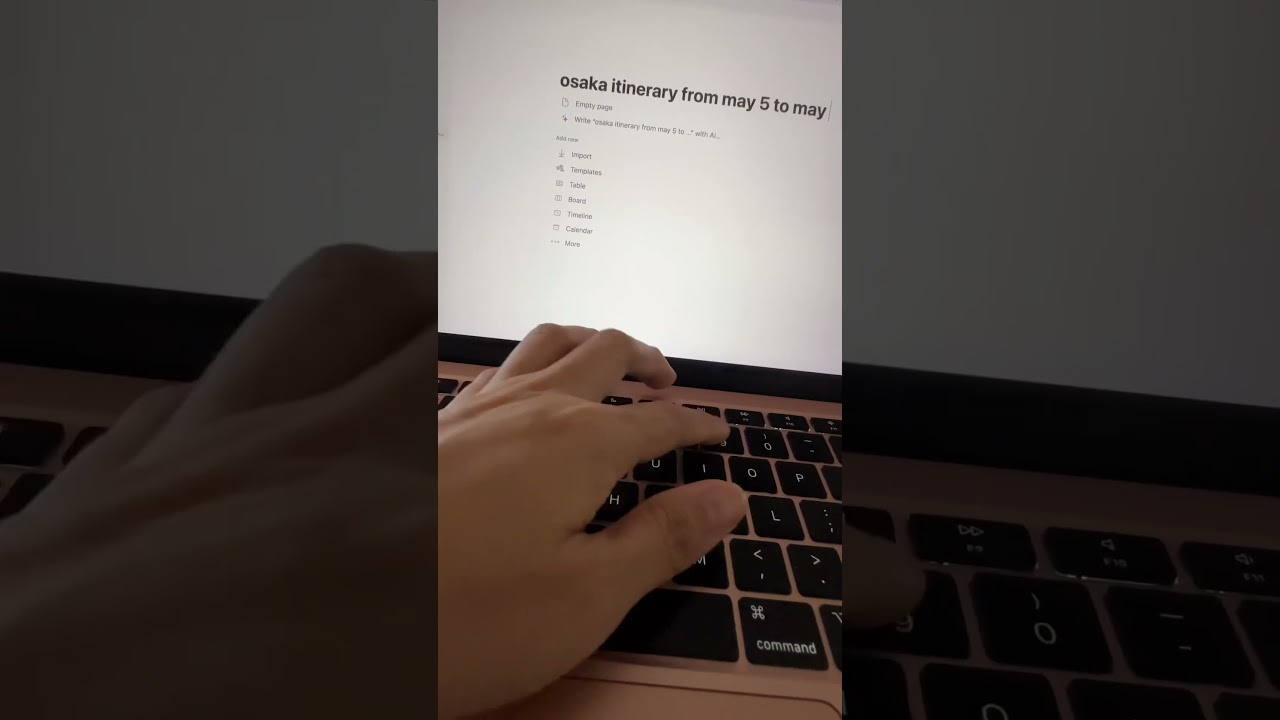 Creating an #itinerary using #notion #travelhacks #notionai #traveltips #osaka #japan