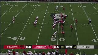Beautiful Rollout Drop Punt Inside the 10 from UIW Punter Keven Nguyen