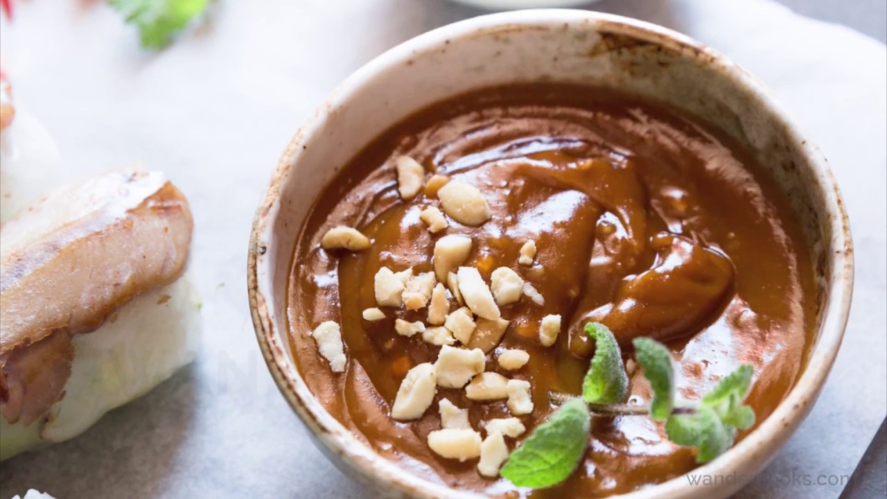 Peanut Hoisin Dipping Sauce for Rice Paper Rolls [5 Ingredients!] YouTube