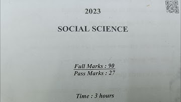 Class 10 Social Science HSLC 2023 Question Paper with Answers.
