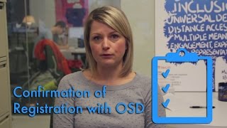 Confirmation of Registration with OSD - McGill
