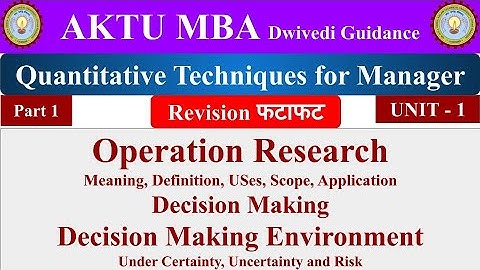 Quantitative Techniques for Manager  unit 1, Quantitative Techniques for Manager mba 1st sem, QTM