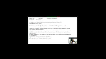 Class 10th Chapter 5 Assertion Reason   Pervious Year Boards Q Arithmetic Progressions #mathsclasses