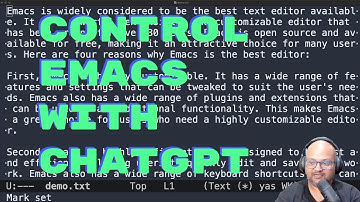 Control Emacs with ChatGPT