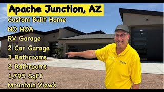 Apache Junction AZ Home on 1.05 Acres | NO HOA, RV Garage 3 Bed, 2 Bath, 1,795 SqFt, Mtn Views
