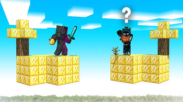 Minecraft Lucky Block Skyblock 1v1 Against My Friend!