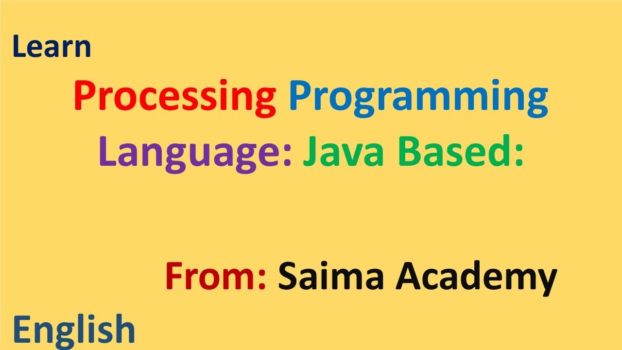 Variables and DataTypes in Processing Saima Academy: English - YouTube