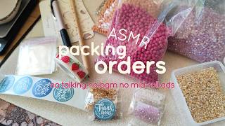 Packing orders for my jewelry and glass bead business | ASMR packing sounds, no talking, no bgm