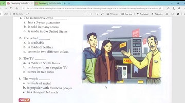 Developing, Tactics for listening, Unit 6, Shopping