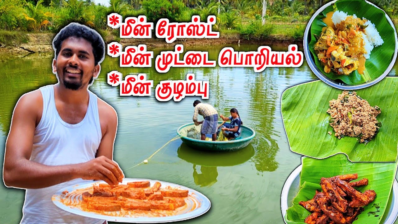 🔥SUNDAY மீன் ரோஸ்ட் | மீன் முட்டை பொறியல் | மீன் குழம்பு | FISH ROAST |FISH GRAVY |FISH EGG FRY |K7