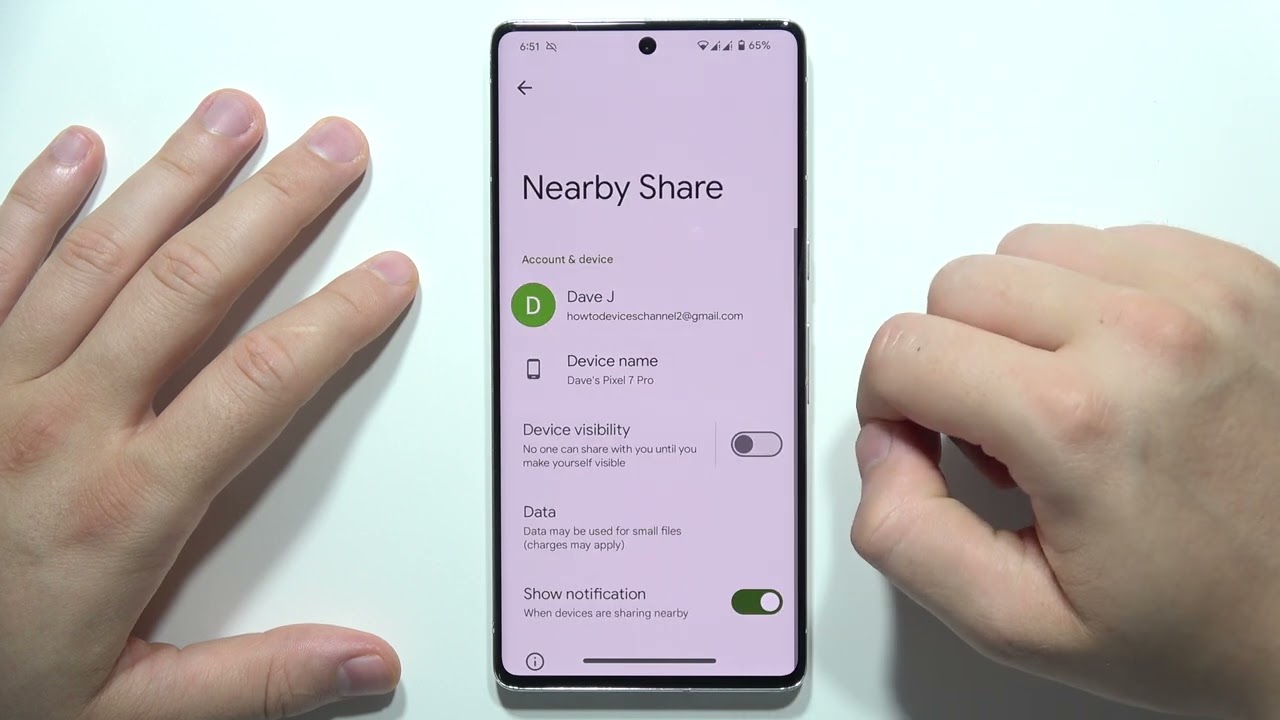Android 15: How to Turn On/Off Nearby Share
