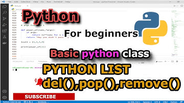 Python list delete data from list | Pop(),Del(),Remove(), Method | Python for beginners | Prozcore