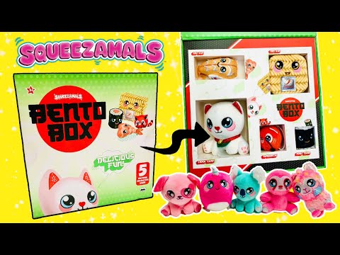 New SQUEEZAMALS BENTO BOX + PICNIC PACK + 3Deez Squishies!