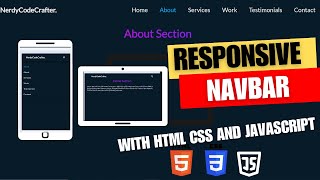 Mastering Responsive Navigation Bars: HTML, CSS, JavaScript Tutorial | Frontend Mastery part 1
