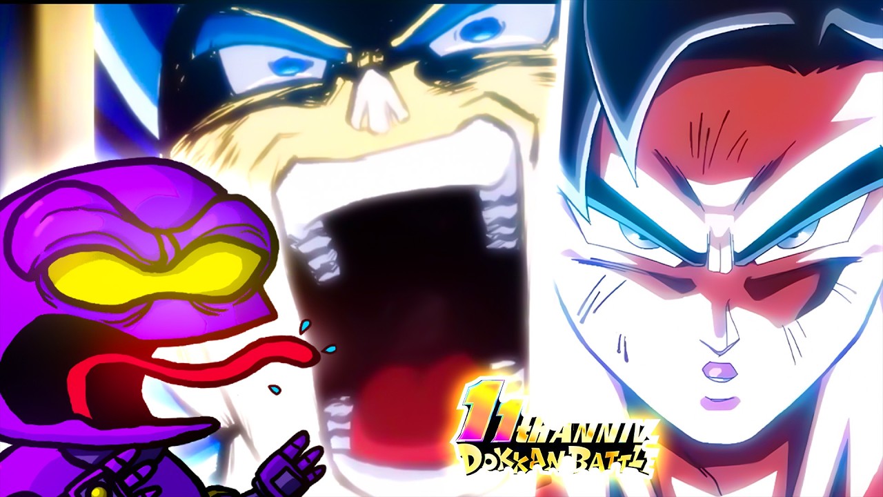 LITERALLY GREATEST ANIMATIONS EVER!! LR SSJ4 Vegeta Goku UI SSBE 11th Anni Part 2 DBZ Dokkan Battle
