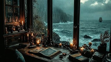 Write your story with ocean | Mysterious Coastal Dark academia | Sad, Introspective, and Moody