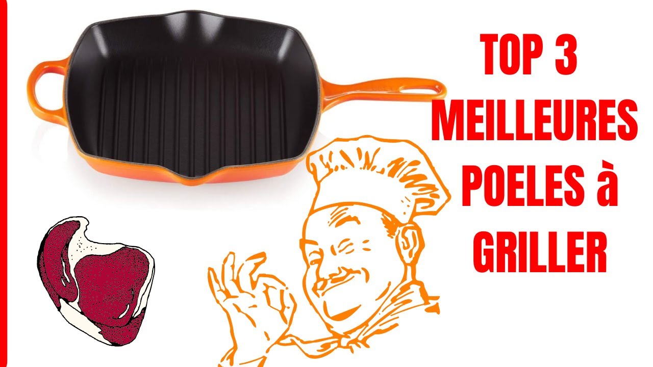 Poêle Grill Céramique 26 Cm Avec Couvercle Et Poignée Amovible - Induction