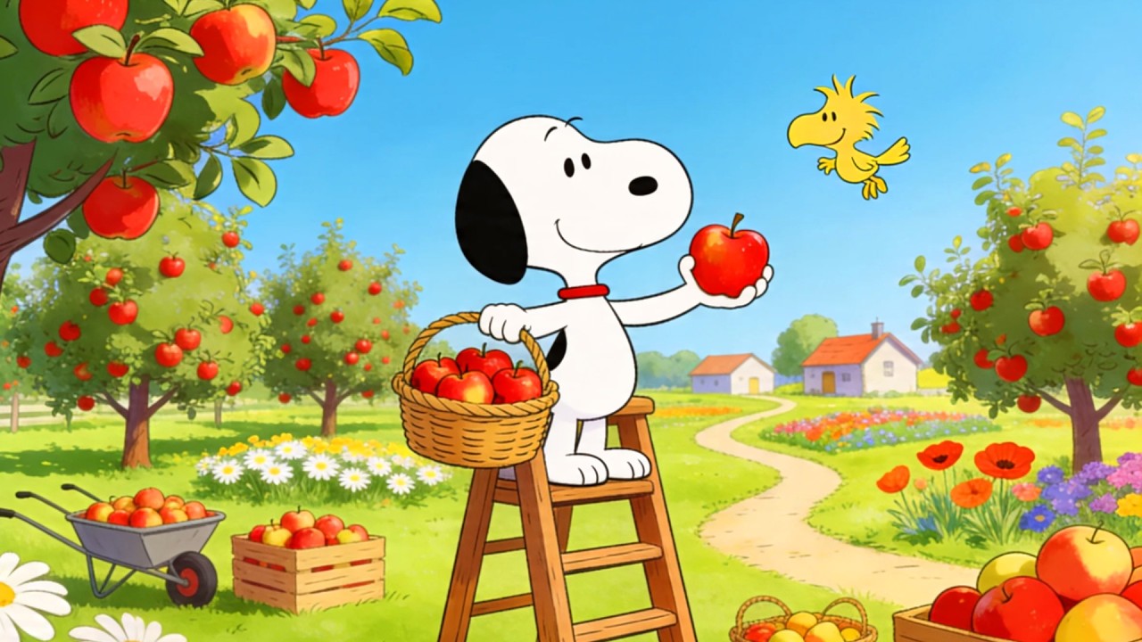 Harvest Time Jazz with Snoopy 🍎🎶 Relaxing Jazz for Orchard Walks