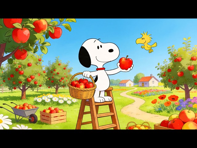 Harvest Time Jazz with Snoopy 🍎🎶 Relaxing Jazz for Orchard Walks