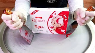 Raffaello ice cream rolls street food - ايسكريم رول رافايلو
