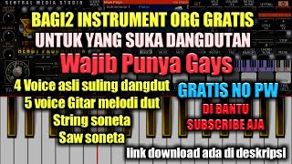 Instrument SULING DANGGUT & MELODI [STRING SAW SONETA dan SET ORG ALL MUSIK