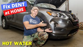 How to Fix a dent in your plastic bumper with hot water