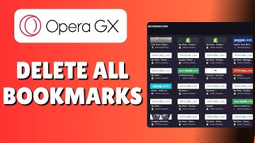 Opera GXですべてのブックマークを削除する方法