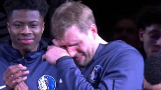 Dirk Is Brought To Tears After Spurs Tribute Video In His Last Game Ever