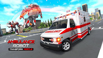 RoBOT biến hình xe cứu thương nhiệm vụ giải cứu thành phố | Ambulance Robot Car Transform