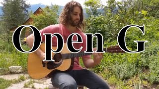 open g tuning acoustic guitar blues