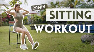 20 min Chair Sitting Down Full Body Burn | Beginners & Seniors Friendly, Home Workout, No Repeat
