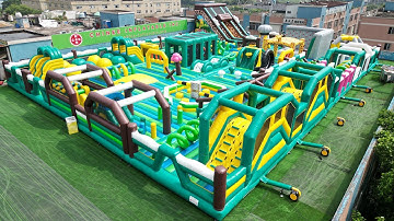 Ultimate Adventure: Giant Inflatable Obstacle Course Park for Unforgettable Fun! 🎉 T6-801