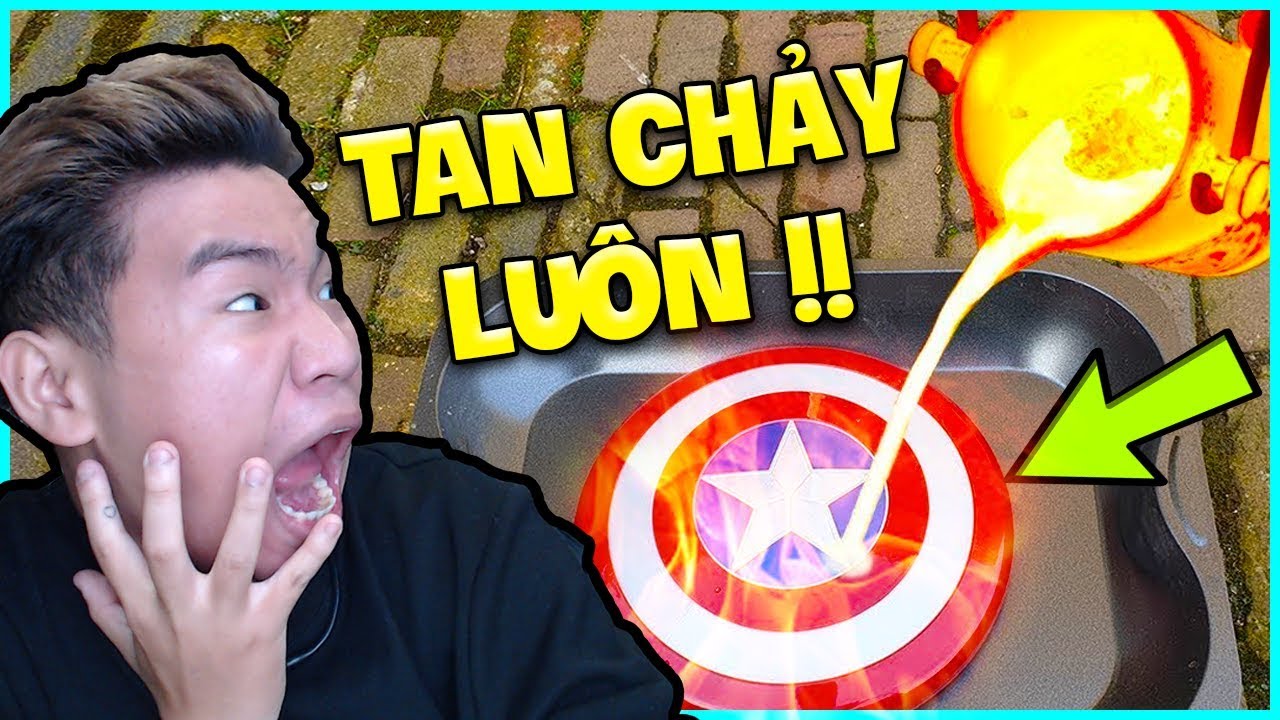 điều Gì Sẽ Xảy Ra Khi đổ Chất Nóng Chảy Này Vào Khiên đội Trưởng Mỹ Buron Reaction - 