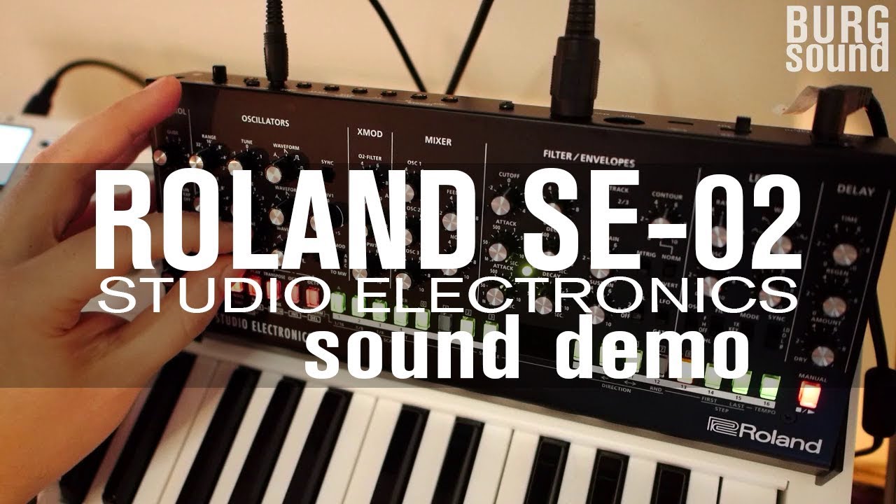 Roland boutique SE-02 (studio electronics) sound demo