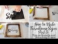 How To Make Farmhouse Signs Part 3: Using Transfer Tape and Tips for Stenciling